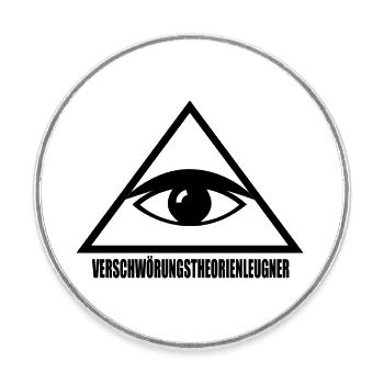 VERSCHWÖRUNGSTHEORIENLEUGNER - Runder Kühlschrankmagnet - Weiß - Vorne