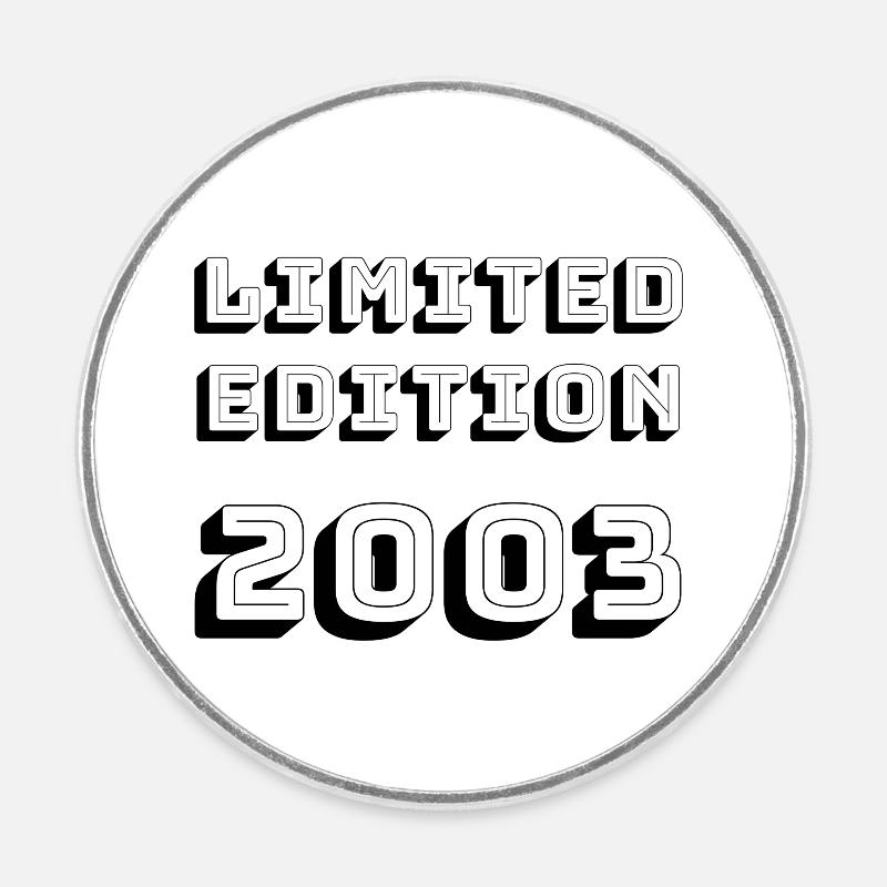 Limited Edition 2003 - Runder Kühlschrankmagnet - Weiß