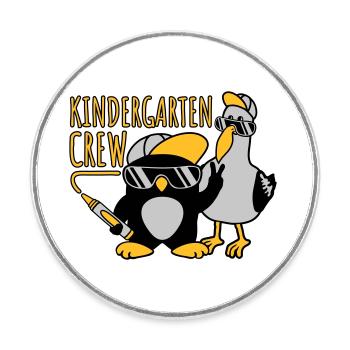 Équipage de maternelle Seagull Penguin - Magnet rond - blanc - Devant