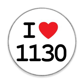 J’adore 1130 - Ich liebe Hietzing Shirt - Magnet rond - blanc - Devant