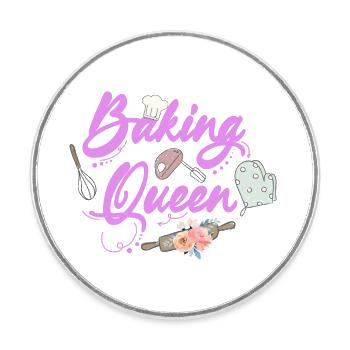 Baking Baker Baker Bakery Confectionery Cake - Round  fridge magnet - white - Front