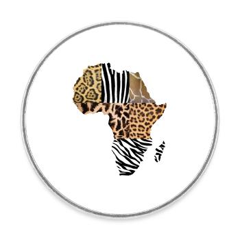 Afrika - Runder Kühlschrankmagnet - Weiß - Vorne