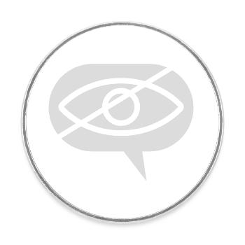 Verboten angucken Auge Sprechblase - Runder Kühlschrankmagnet - Weiß - Vorne