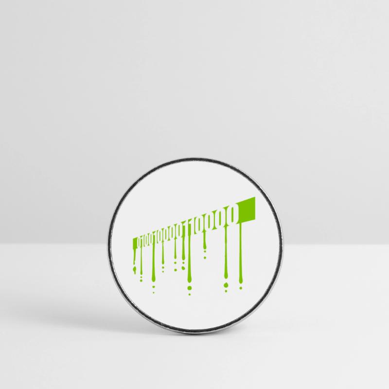 Binary Code Program Language Round  fridge magnet