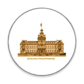 Palais Philippsruhe Baroque Hanau Hessen Museum - Magnet rond - blanc - Devant