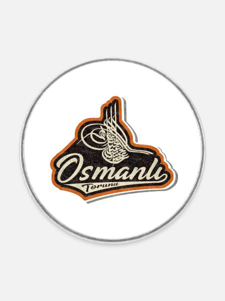 Osmanlı - Runder Kühlschrankmagnet - Weiß