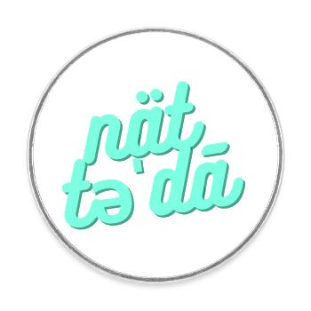 Nicht heute / not today - Runder Kühlschrankmagnet - Weiß - Vorne