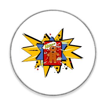 Alsace Pop ART - Round  fridge magnet - white - Front