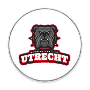 Utrecht, Donnerstroh weiter - Runder Kühlschrankmagnet - Weiß - Vorne
