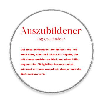 Auszubildener Definition - Runder Kühlschrankmagnet - Weiß - Vorne