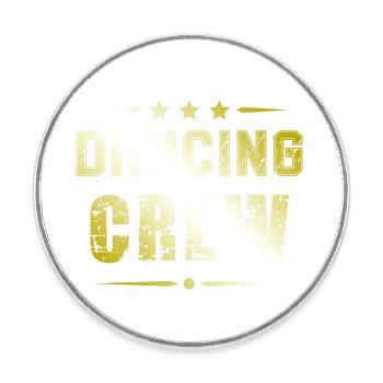 Dancing Crew - Round  fridge magnet - white - Front