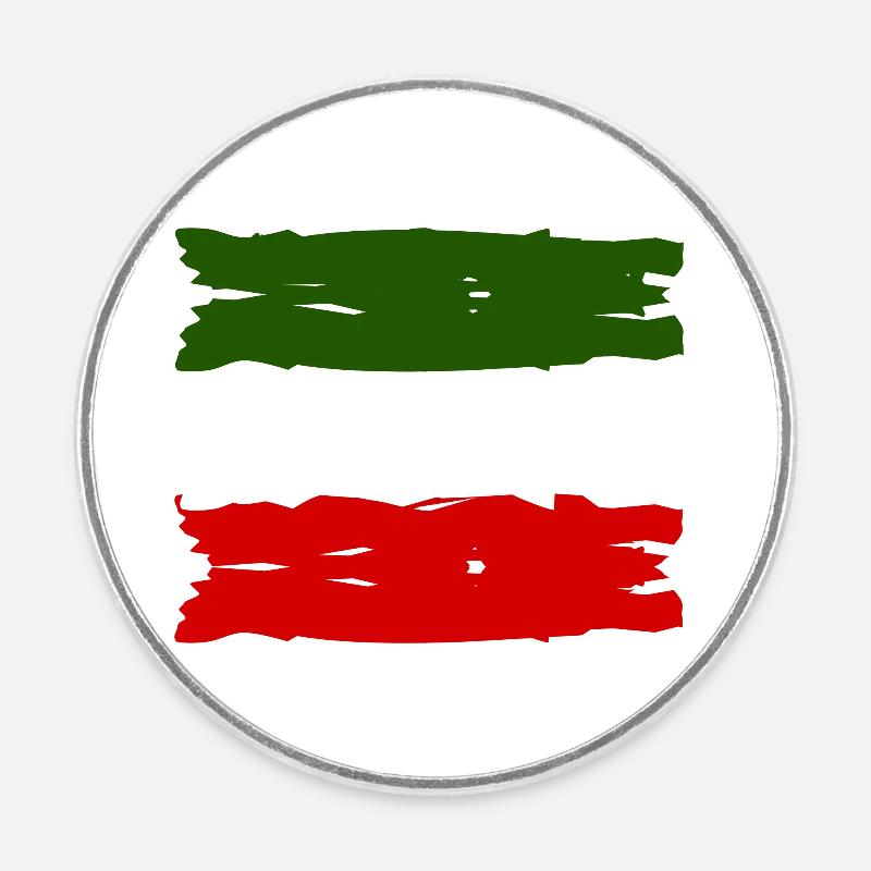 Les Italiens - Magnet rond - blanc