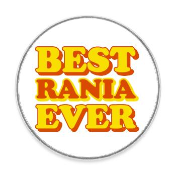 Rania Prénom Drôle de cadeau - Magnet rond - blanc - Devant
