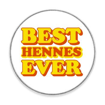 Hennes Vorname Lustiges Geschenk - Runder Kühlschrankmagnet - Weiß - Vorne