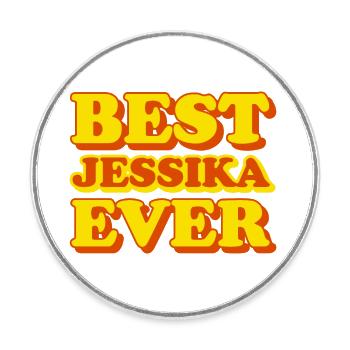 Drôle de cadeau avec prénom Jessika - Magnet rond - blanc - Devant