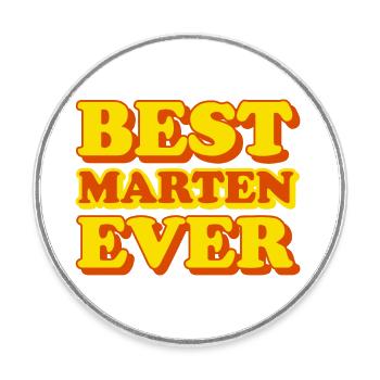 Cadeau amusant avec prénom Marten - Magnet rond - blanc - Devant