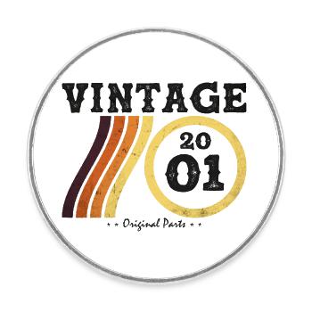 Retro Vintage 2001 - Classic Limited Edition 23 - Round  fridge magnet - white - Front