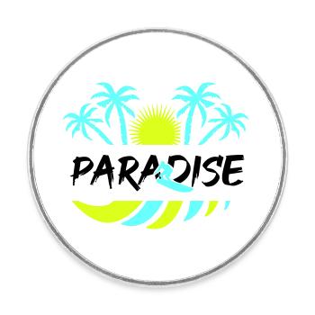 surf paradise - Runder Kühlschrankmagnet - Weiß - Vorne