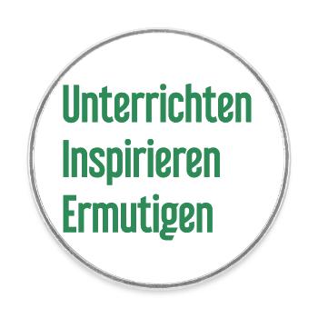 Unterrichten Inspirieren Ermutigen - Runder Kühlschrankmagnet - Weiß - Vorne