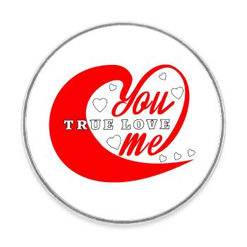TOI & MOI Amour Véritable - Magnet rond - blanc - Devant