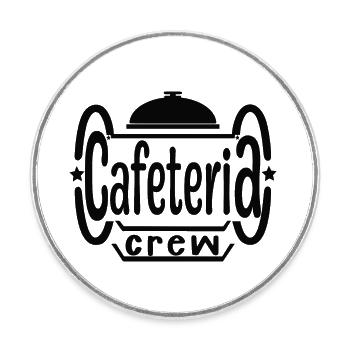 lustiges Cafeteria-Crew-Design - Runder Kühlschrankmagnet - Weiß - Vorne