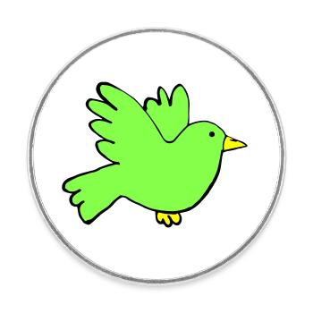 bird colors - Runder Kühlschrankmagnet - Weiß - Vorne