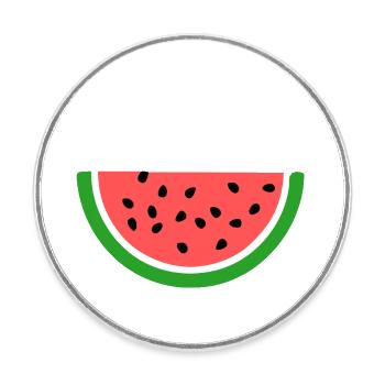 THIS IS NOT A WATERMELON - Runder Kühlschrankmagnet - Weiß - Vorne