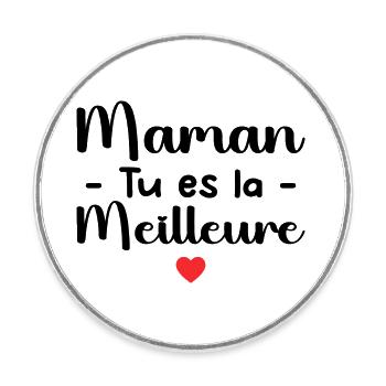 Mom, you're the best - Round  fridge magnet - white - Front