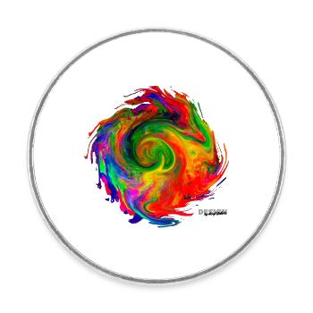 "Tornado2.4" by Acryl Galerie & Design - Runder Kühlschrankmagnet - Weiß - Vorne