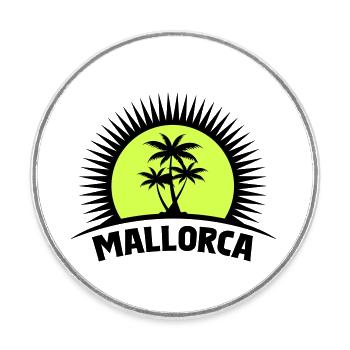 mallorca - Runder Kühlschrankmagnet - Weiß - Vorne