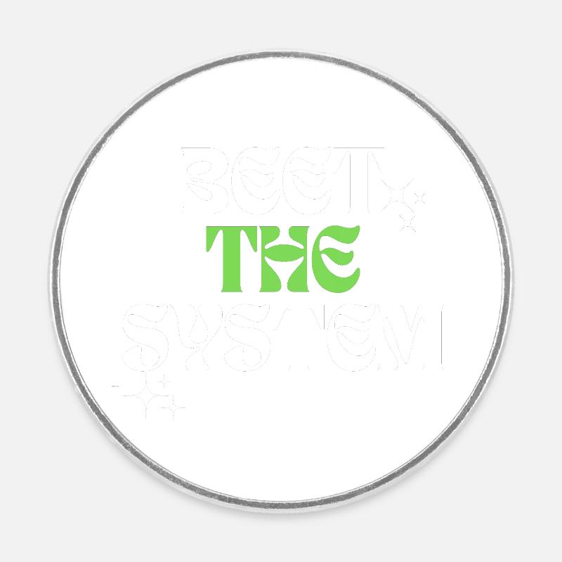 Beet the system - Round  fridge magnet - white