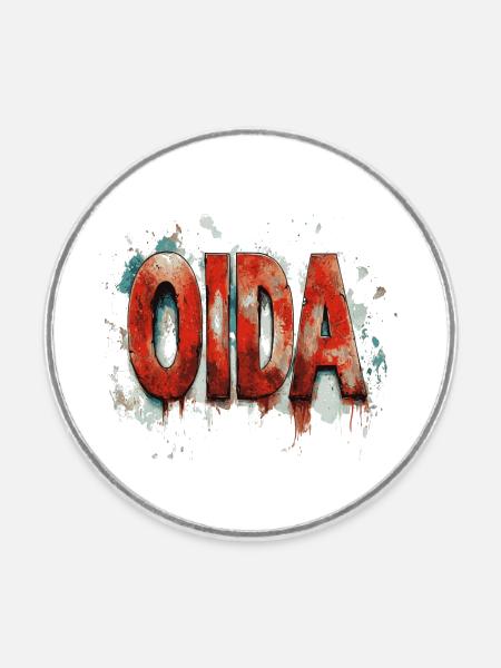 OIDA - Alter! - Runder Kühlschrankmagnet - Weiß