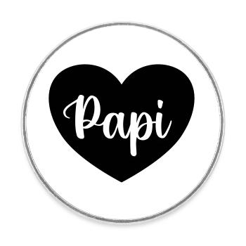 Dad Daddy Father Daughter Son Father's Day Men's Shirt - Round  fridge magnet - white - Front