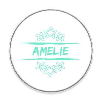 Amélie Amélie - Magnet rond - blanc - Devant