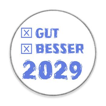 2029 - Runder Kühlschrankmagnet - Weiß - Vorne