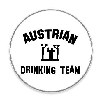 austrian drinking team - Magnet rond - blanc - Devant