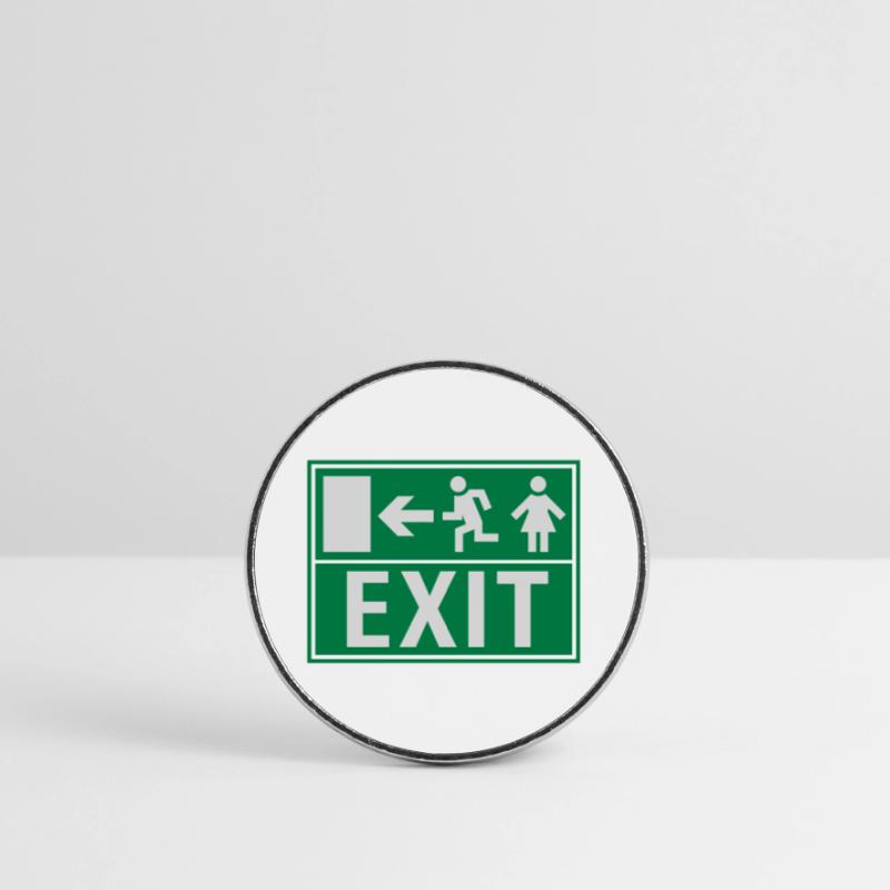 EXIT (FIRE EXIT) Magnet rond