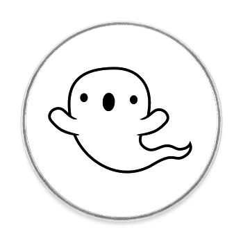 Haunting little ghost - Round  fridge magnet - white - Front