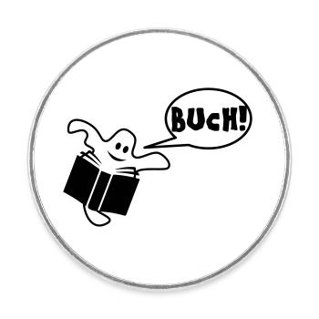 Buch - Runder Kühlschrankmagnet - Weiß - Vorne