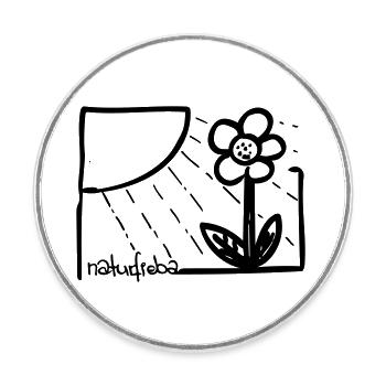naturfieba - Magnet rond - blanc - Devant