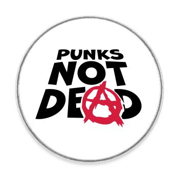 punks not dead Zitat - Runder Kühlschrankmagnet - Weiß - Vorne
