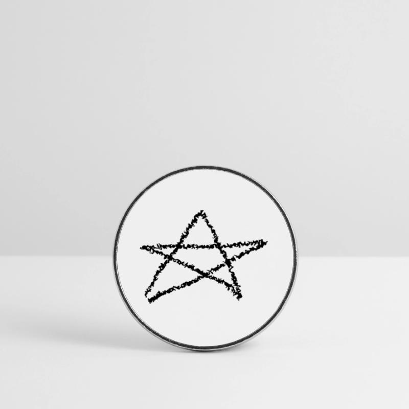 Pentagram Satan Devil Gothic Occult Witch Vector Round  fridge magnet