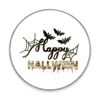 Halloween scary witch horror ghost monster - Round  fridge magnet - white - Front