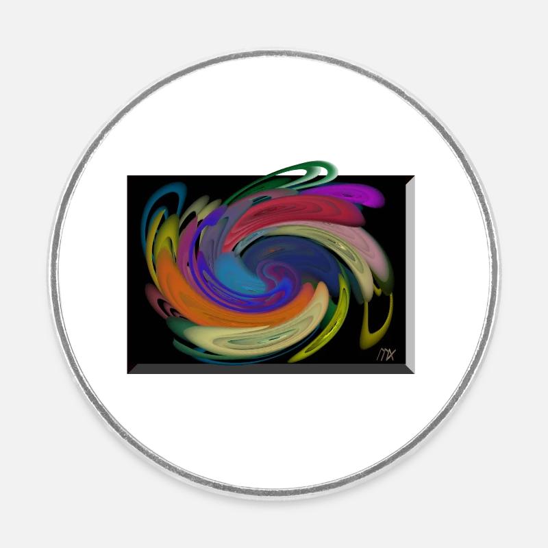Vortex "Schauberger" - Round  fridge magnet - white