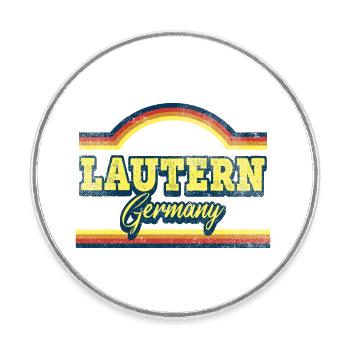 Kaiserslautern Lautern Germany City Font - Round  fridge magnet - white - Front