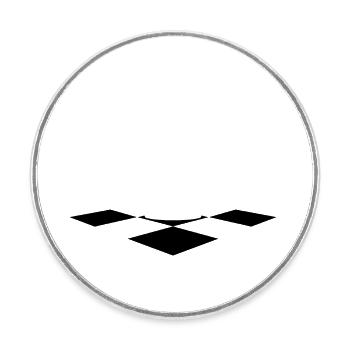 Schach - Runder Kühlschrankmagnet - Weiß - Vorne