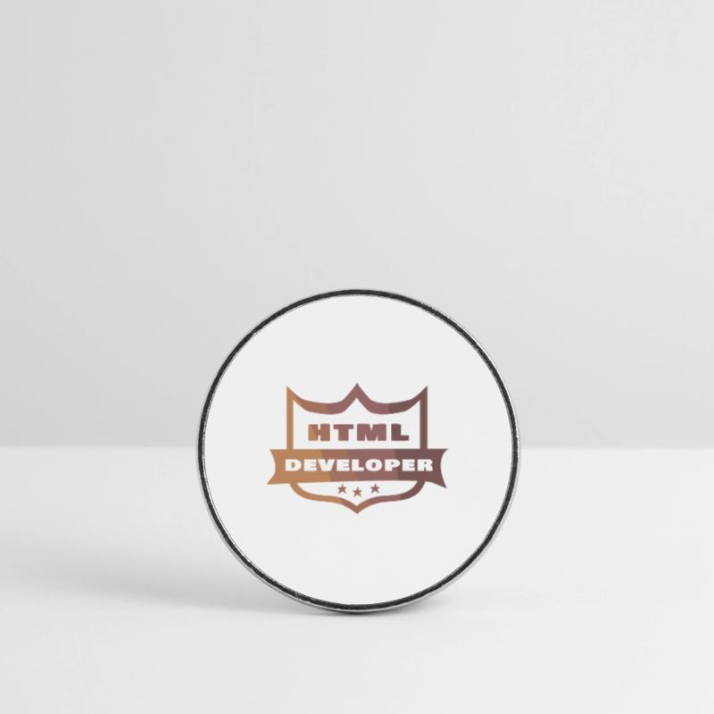HTML Developer Round  fridge magnet