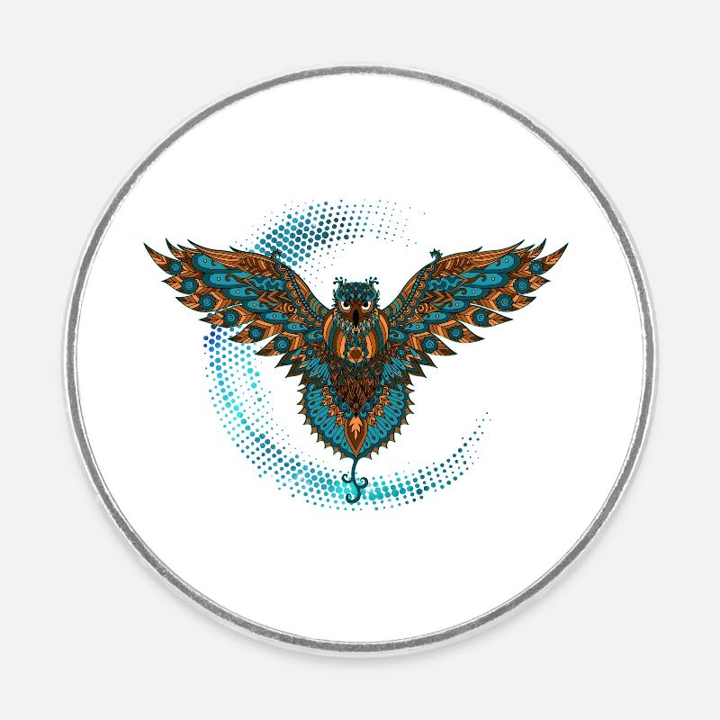 Falcon - Round fridge magnet - white