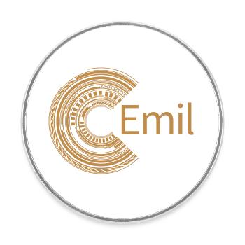 Für Emil - Runder Kühlschrankmagnet - Weiß - Vorne