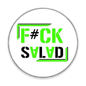 F#CK SALADE - Magnet rond - blanc - Devant